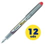Pilot V-Pen Plata Desechable con Tinta Líquida Roja SVP-4WR